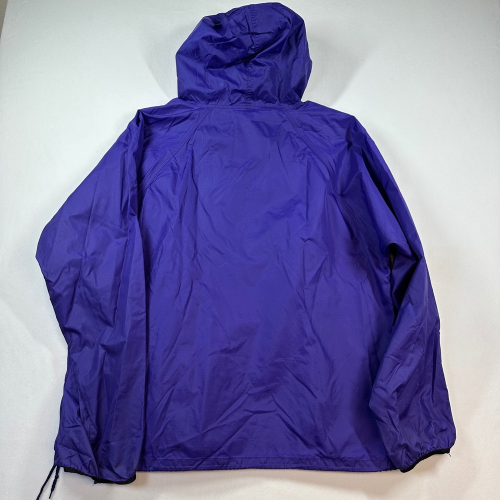 Vtg 90s Helly Hansen Anorak Windbreaker XL Purple Packable Hooded Rain Jacket - Picture 2 of 14